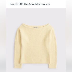 Abercrombie Off-The-Shoulder Sweater - yellow